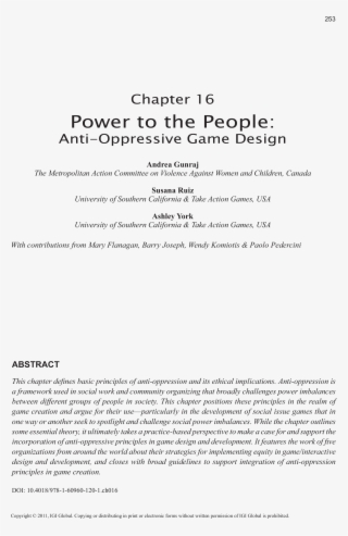 Power To The People - Essay