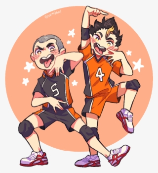 Tanaka Ryuunosuke Nishinoya Yuu Fanart Cosmicyachi - Cartoon