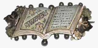 English Antique Sterling Silver 1906 Mizpah Brooch - Jewellery