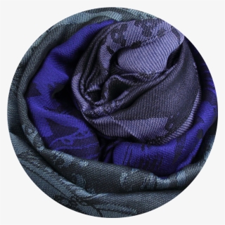 Maxi Stole Woman Passion Wool Silk Cotton Blue Violet - Stole