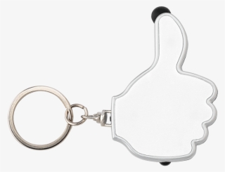 3 In 1 Thumbs Up Keychain W/stylus And Led Light