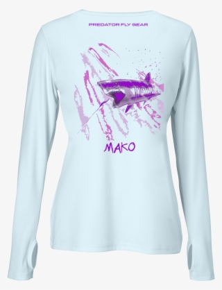 Womens Mako Performance Shirt, Shortfin Mako Shark - Shirt