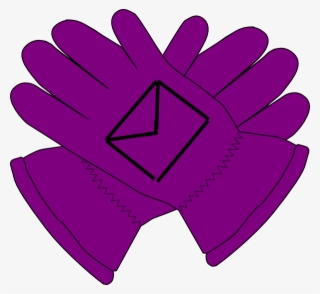 Purple Gloves Envelope Clip Art At Clker - Purple Gloves Clipart