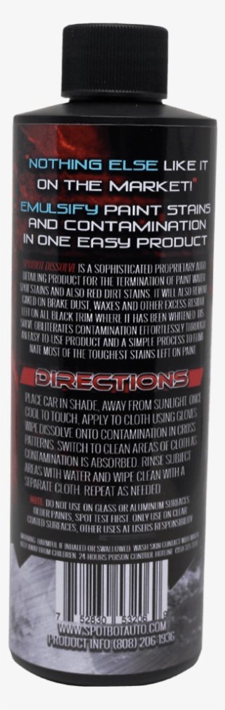 Spotbot Dissolve 16 Oz Back Of Bottle - Water Spot