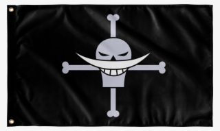 Whitebeard Pirates Jolly Roger Flag - Logo One Piece Gold Roger