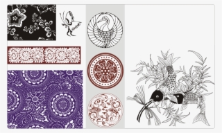 Japanese Ornaments And Designs - Japanese Design Large Wall Clock