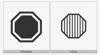 Octagonal Sign On Various Operating Systems - Captain America Shield On A Graph