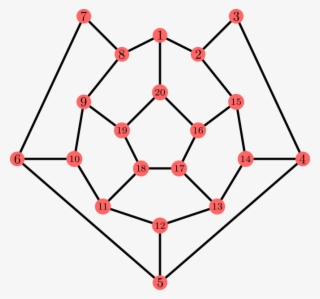 The Dodecahedron Graph With An Edge Removed - Spiderweb Clip Art