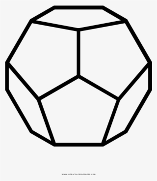 Dodecahedron Coloring Page - Metatron's Cube Dodecahedron