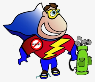 Kids Clip Art Panda - Superhero Golf