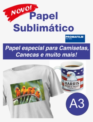 Papel Sublimático Fundo Azul Promafilm - Tulip