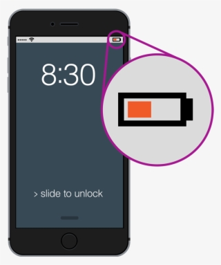 A Smartphone Showing A Low Battery Symbol - Smartphone