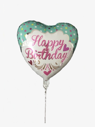 Helium) Happy Birthday - Tiffany Heart Foil Balloon - 18" Princess Birthday Foil Balloon