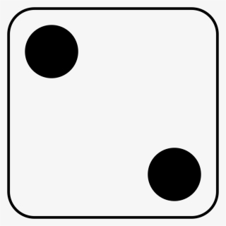 Vector Stock Black And White Dice Clipart - Dice With Two Dots