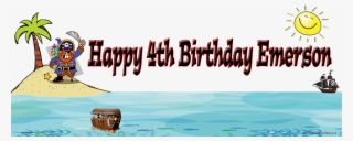 A Personalised 5ft X 2ft Banner Was Supplied Along - 100 Colour Tickets Printed & Posted - Pirate Party