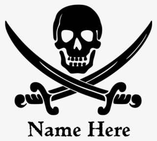 Custom Pirate Design Banner - Pirate Clip Art Black And White