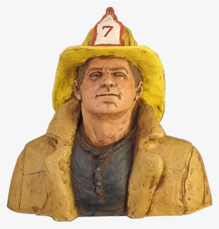 Firefighter Bust Award - Firefighter Bust - Tan & Yellow - Statue/figurine