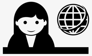 Female Journalist With Earth Globe Comments - Journalist Icon