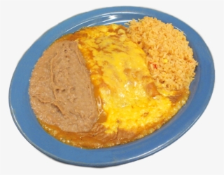 Beef Or Chicken Fajitas Enchiladas On Flour Tortillas - Spanish Rice