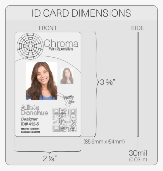 Id Card Design Specifications - Standard Id Card Size In Inches