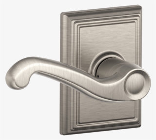 Flair Lever With Addison Trim In Satin Nickel