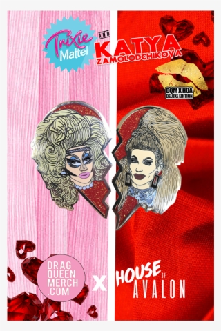 Trixie And Katya Enamel Pin