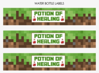 Minecraft Water Bottle Labels - Minecraft Birthday Free Print