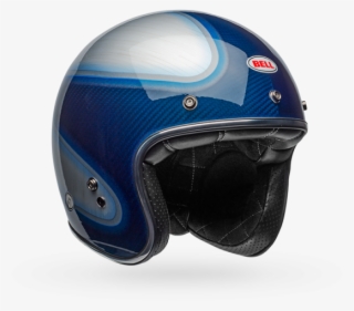 Bell Ps Custom500 Crbn Rsd Jager Candy Blu M - Bell Custom 500 Carbon Rsd Jager Helmet Large Blue/silver