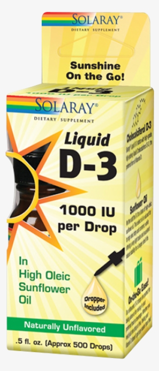 Solaray Liquid D-3 1000iu Unflavored Liqu - Solaray - Liquid D3 Naturally Unflavored 1000 Iu -