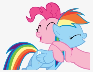 Pinkie Pie And Rainbow Dash Hugging - My Little Pony Pinkie Pie Rainbow Dash