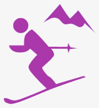 Skiing Icon - Ski Silhouette Clip Art