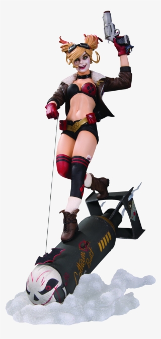 Harley Quinn Dc Bombshells Deluxe 14” Statue By Dc - Dc Bombshells - Harley Quinn Deluxe Statue