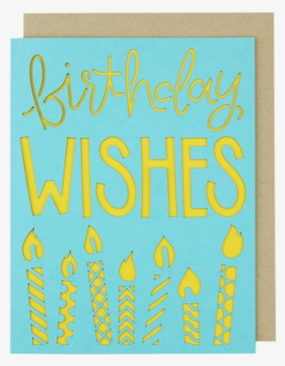 Birthday Wishes Candles Laser Cut Card 1