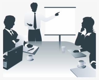 Business Presentation Information Clip Art Vector Business - Women In Business Meeting Clipart