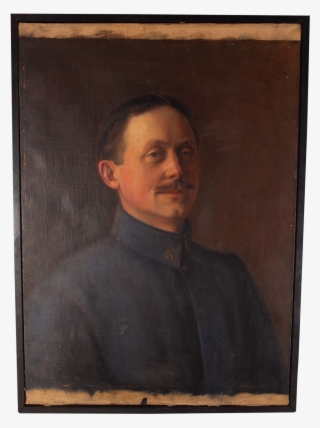 Oil On Canvas Of Wwi Soldier