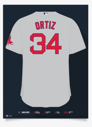 Red Sox David Ortiz Jersey Poster - 2018 Red Sox Jersey