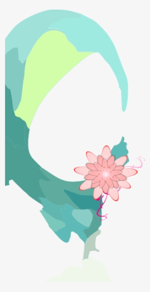 Faceless Hijabi 2 Clip Art - Nanaste Pink Lotus Greeting Cards