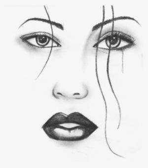 Drawings Of Women Faces - Womans Eyes Drawing Transparent