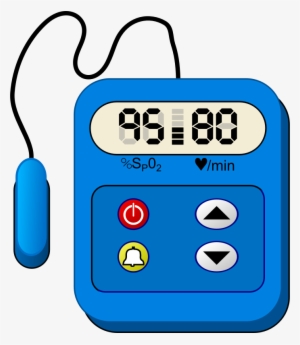 Pulse Oximeter Clipart Black And White - Heart Rate Monitor Clipart