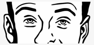 Why We Have Two Ears And Only One Mouth - Drawing Of Smiling Man Face