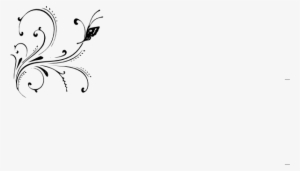 Black Butterfly Swirl 2 Clip Art - Design