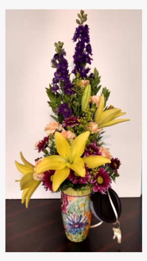 Watercolor Garden Travel Mug - Bouquet