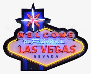 Welcome To Fabulous Las Vegas Neon Sign In Shaped Steel - Welcome To Fabulous Las Vegas Sign