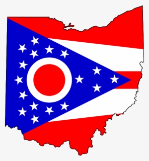 Ohio State Clip Art - Ohio State Flag Map