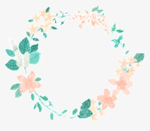 Este Gráficos Es Fresh Mint Blue Flowers Hand Drawn - Floral Overlay Png
