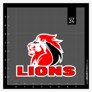 Lions Logo Sticker - Old English Number 9