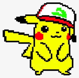 Cute Pikachu Wearing Ash's Hat - Bead