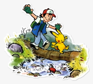 Adesivo Ash & Pikachu De Rafael Bastosna - Pikachu