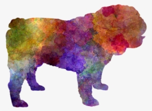 Bleed Area May Not Be Visible - English Bulldog In Watercolor