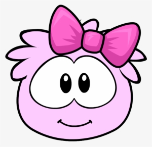 Pink Puffle With Pink Bow - Do Club Penguin Puffles